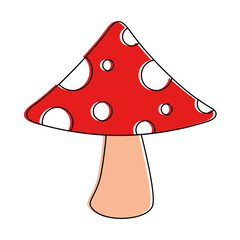 cute mushroom isolated icon