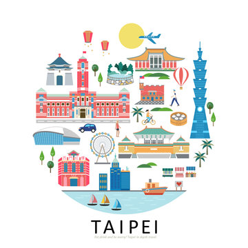 Taipei landmarks collection