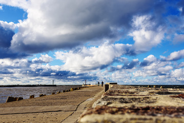Mole Molenfeuer Einfahrtsfeuer Ostsee Darlowko