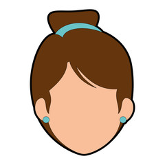 beautiful woman head avatar character