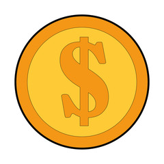 coin money isolated icon