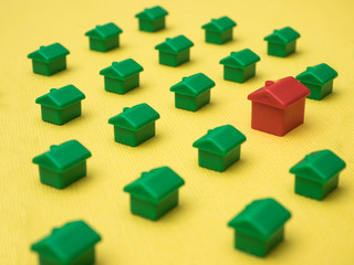 Row of houses, illustration for real estate