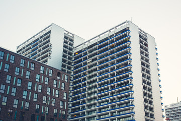 Obraz premium typical berlin skyscrapers in plattenbau style