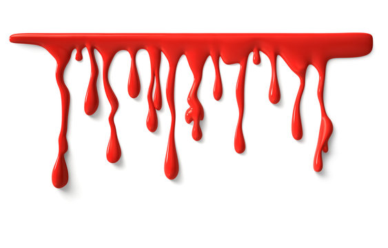 Dripping blood with clipping path