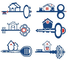 Naklejka premium Set of Real Estate Related Vectors