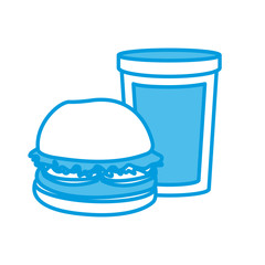 hamburger and soda icon vector illustration graphic design