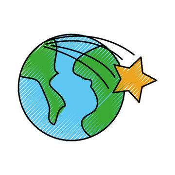 universe planet earth star space cartoon
