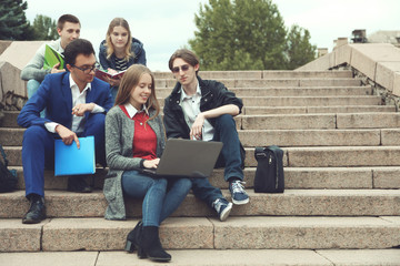 Fototapeta premium students prepare for classes