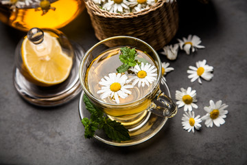 Cup of chamomile tea