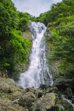 Waterfall in the forest at Sarika waterfall national park, Nakhon Nayok, Thailand