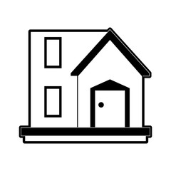 family home or two story house icon image vector illustration design