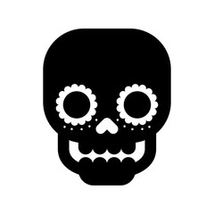 skull the day of the death mexican traditional culture