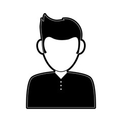 Man faceless cartoon icon vector illustration graphic design