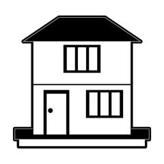 family home or two story house icon image vector illustration design