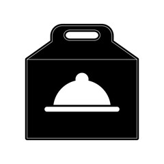 takeout box fast food icon image vector illustration design