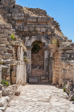 Ruins of Odeon in antique Ephesus. Selcuk in Izmir Province, Turkey.