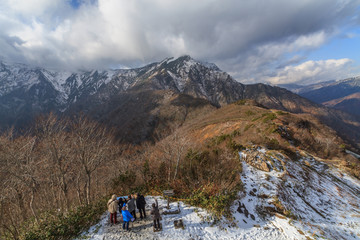 Fototapeta premium 秋の天神峠からみた風景