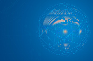 Geometric graphic background molecule and communication. Concept of technology. 