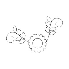 flower leaves decoration foliage nature icon