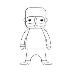 mexican man cartoon standing character