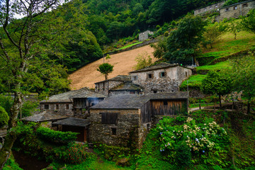 Fototapeta na wymiar Old town in Asturias, Taramundi