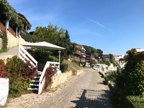 Seaside resort and ancient old town Nesebar in Bulgaria.
