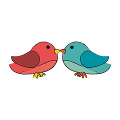 lovebirds heart icon image vector illustration design