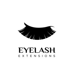 Eyelash extension logo. Vector illustration in a modern style