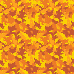 Yellow and orange UFO camouflage is a bright seamless pattern that can be used as neon camo print for clothing and background and backdrop or computer wallpaper