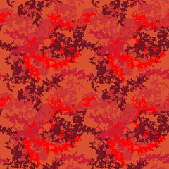 Saturated red UFO camouflage is a bright seamless pattern that can be used as neon camo print for clothing and background and backdrop or computer wallpaper
