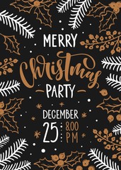 Vector christmas party invitation