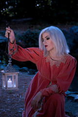 Young girl with a lantern