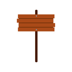 wooden sign post blank brown symbol