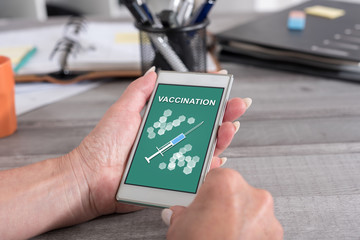 Vaccination concept on a smartphone