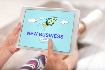 New business concept on a tablet