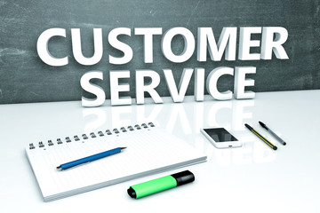 Customer Service text concept
