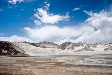 Landscape of a desert in Uzbekistan