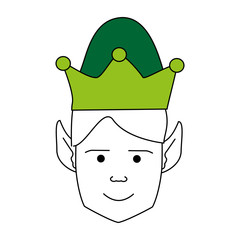 elf lifting arms christmas related icon image vector illustration design