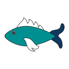 fish sideview icon image vector illustration design black and white