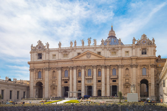 The Papal Basilica Of St. Peter At Vatican City State In Rome, Italy