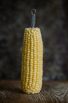 Single corn cob.