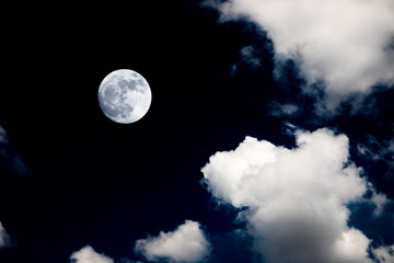 Naklejka na ściany i meble big moon background night sky no photo by nasa