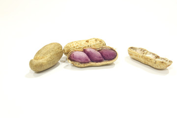Dried peanuts in closeup