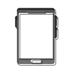 cellphone with blank screen icon image vector illustration design 
