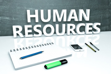 Obraz premium Human Resources text concept