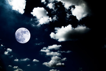 Obraz na płótnie Canvas big moon background night sky no photo by nasa