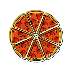 pizza fast food icon image vector illustration design 