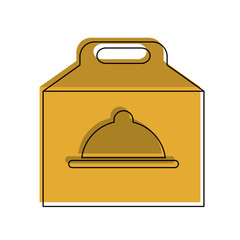 takeout box  fast food icon image vector illustration design 