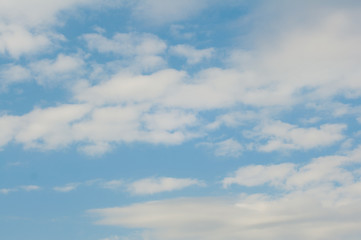 closeup of blue sky with clouds