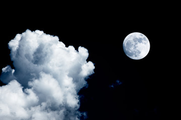 Obraz na płótnie Canvas big moon background night sky no photo by nasa